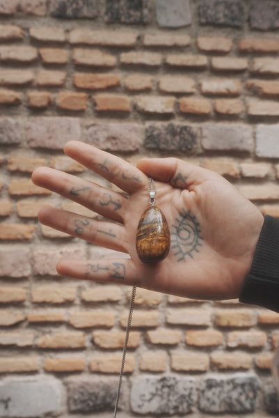 Colgante Ojo de tigre Lágrima