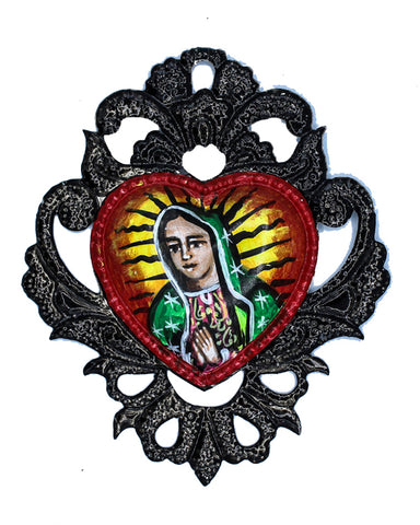 Corazón Mexicano Deco Nuestra Señora de Guadalupe