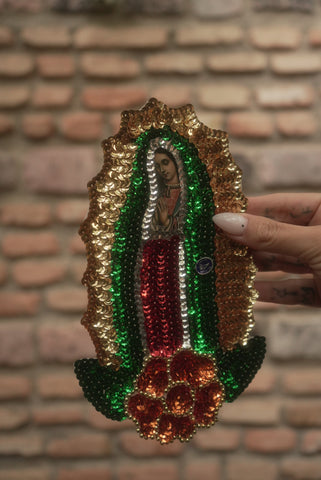 Parche Guadalupe Flor Naranja