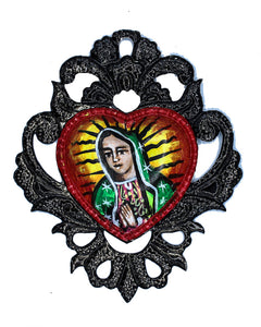 Corazón Mexicano Deco Nuestra Señora de Guadalupe